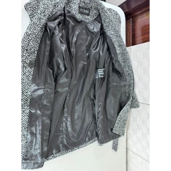 NEW!!! "GUESS" Wool Blend Double Breasted Trench Coat SZ 2XL Belted Quiet Luxury - Picture 4 of 15